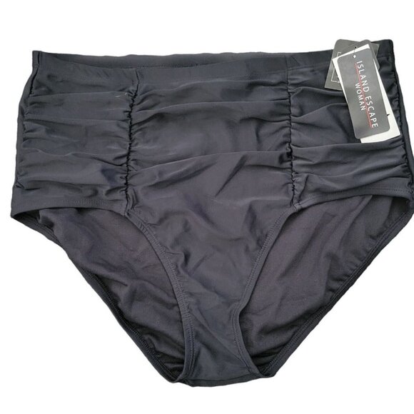 Island Escape Size High-Waist Bikini Bottoms,  24W. New With Tags. - Picture 4 of 5